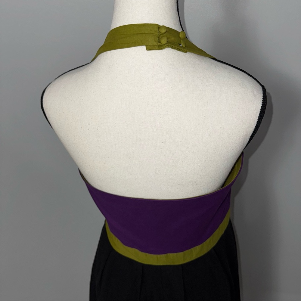 Vintage Y2K Retro Inspired Color Block Kenar Dress Pin-Up Rockabilly Halter sz 6 - Picture 6 of 16